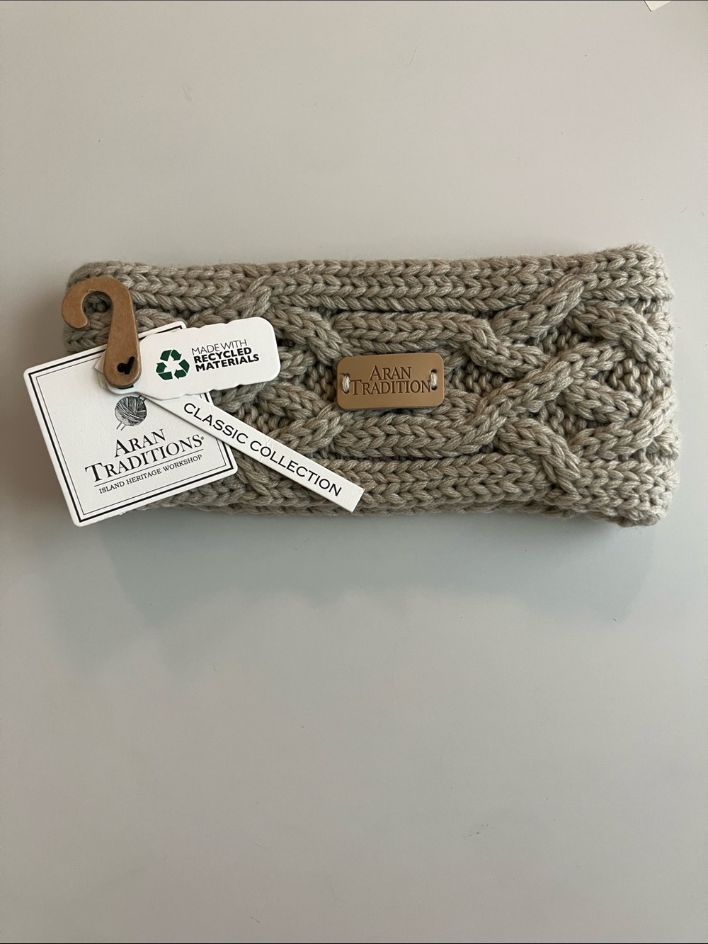 Aran Traditions cable knit headband